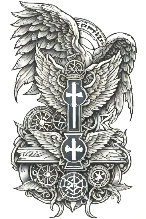 Paramedic Symbol With Archangel Wings