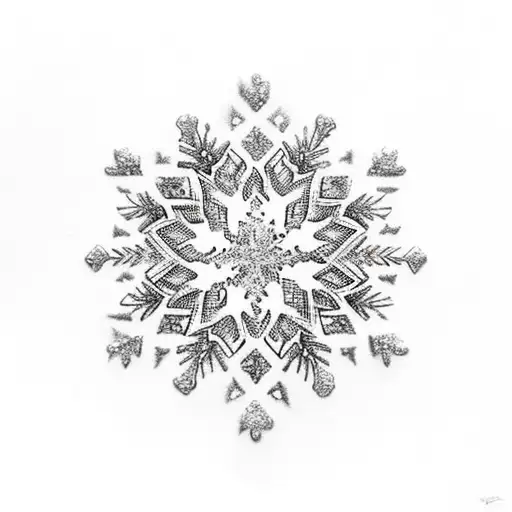 Snow Flake On Fire