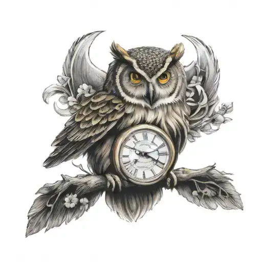 Owl With Time Piece Featuring Pooh Bear Quote 'Not All Who Wander