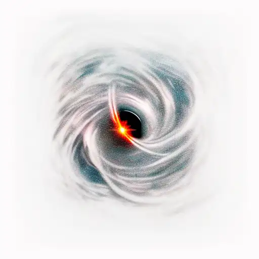 Massive Black Hole In Space Absorbing Planet