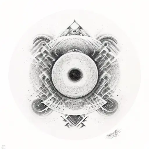 An Abstract Representation Of Infinity Merging With The Beauty Of Saturn