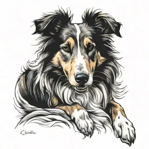 Collie Dog Playing