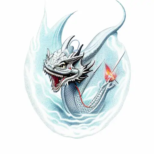 Dragon Stopping Meteorite