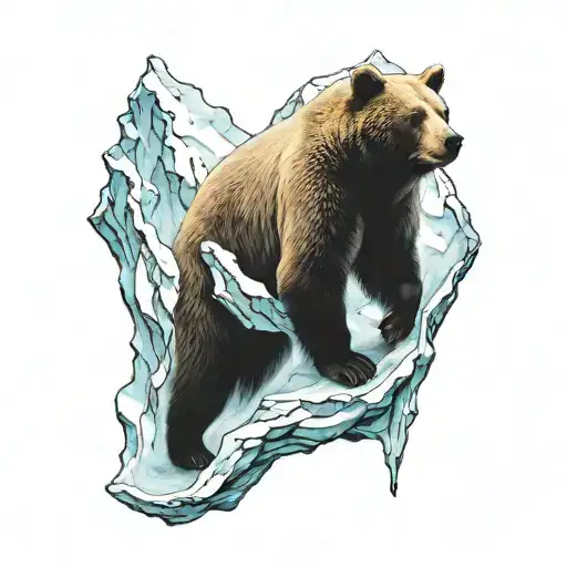 Bear Climbing Iceberg