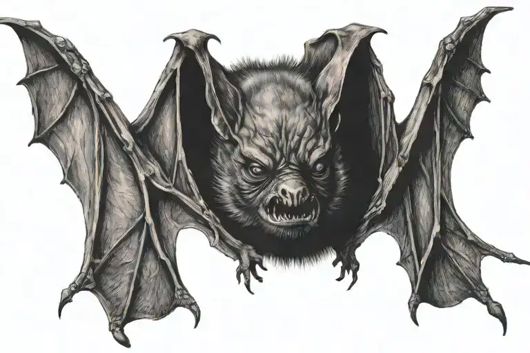 Bat Hanging Upside