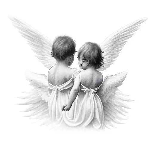 Two Baby Angel Like The Ones In Churches For Men