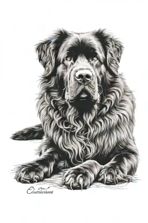 Newfoundland Dog Sleeping