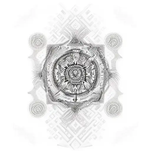 Nordic Patterns With Female Centerpiece Sleeve