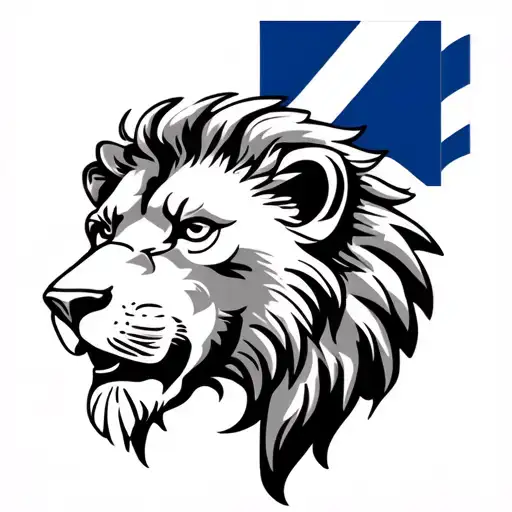 Lion Head Scotland Flag