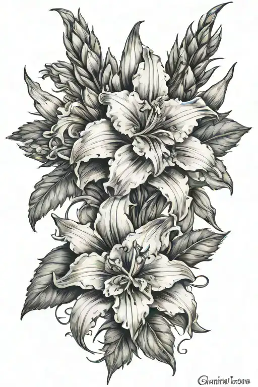 Gladiolus Leo Zodiac Sign And Marijuana Theme