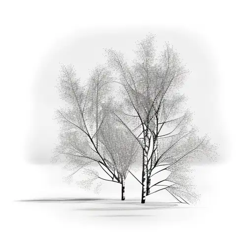 Birch Tree And Willow Tree