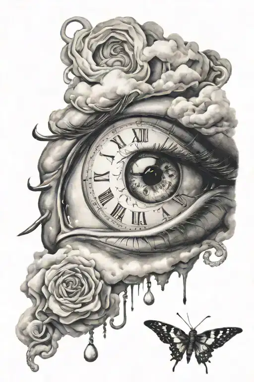 Eye Clouds Dali Clock