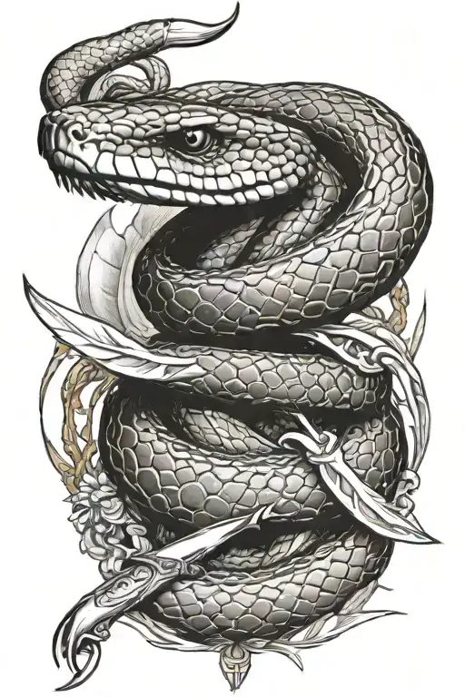 Snake Wrapped Dagger
