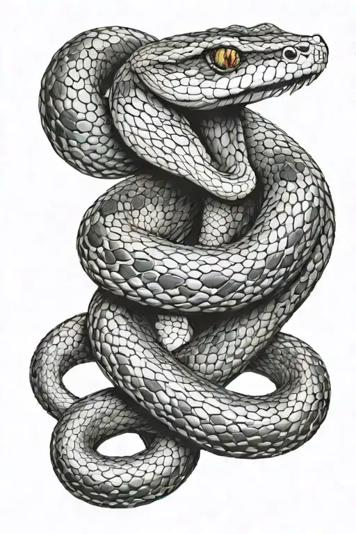 Snake Wrapped Around Fore Arm