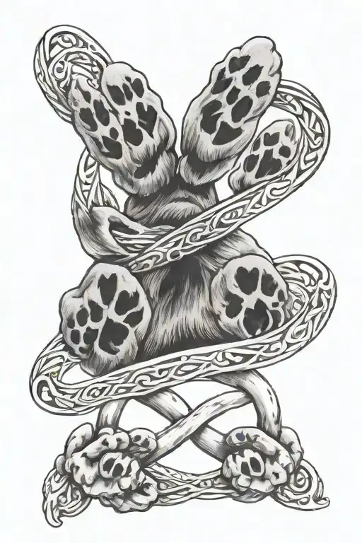 Dog Paws With Infinity Sign