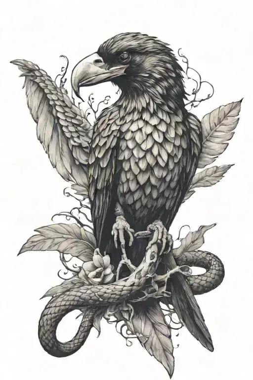 The Snake Grabbed The Crow