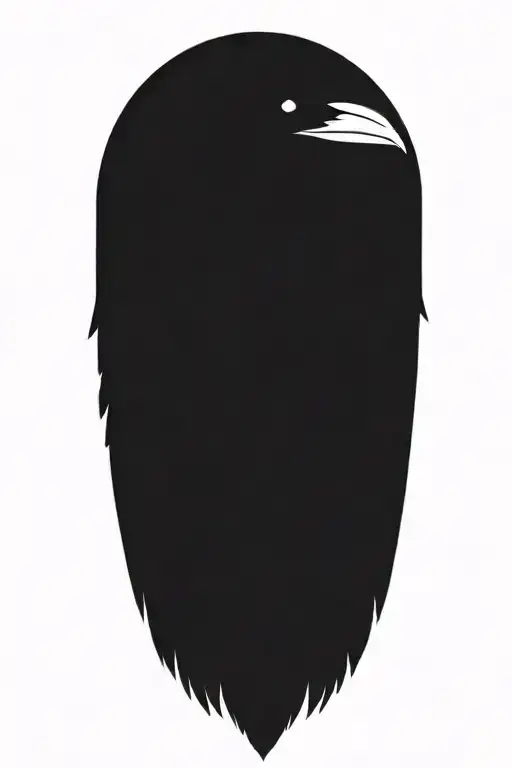 Raven Rattoo With Hatchet Native American Theme