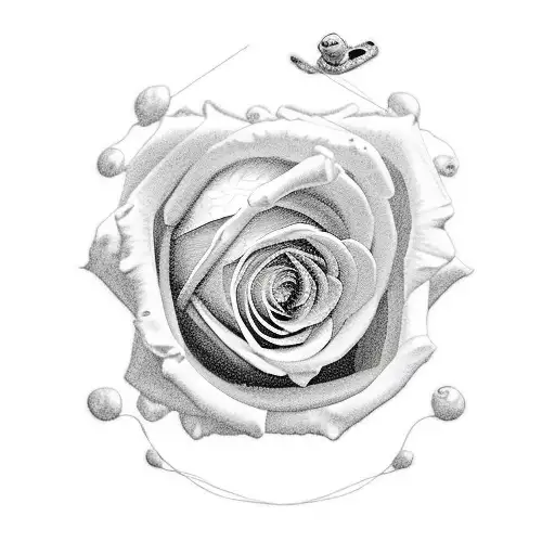 Woman Turtle With Rose On Head And Two Children