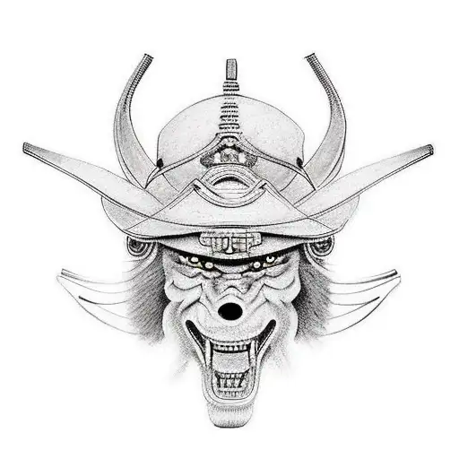 Samurai Relaistico Con Tempio