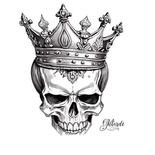 A Skull With A Crown