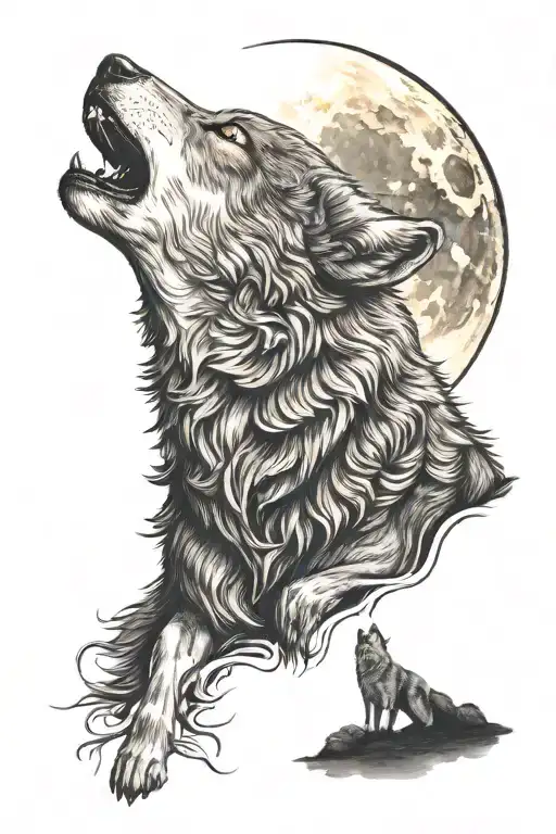 Wolf Howling At The Moon