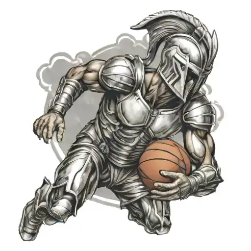 Basketball Player Spartan Armor Dunk