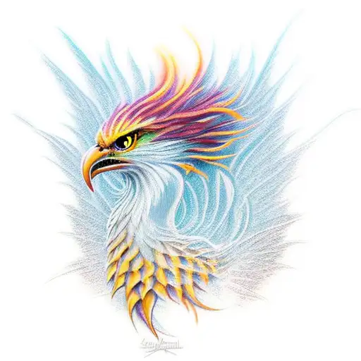 Phoenix Emerging From Flanes