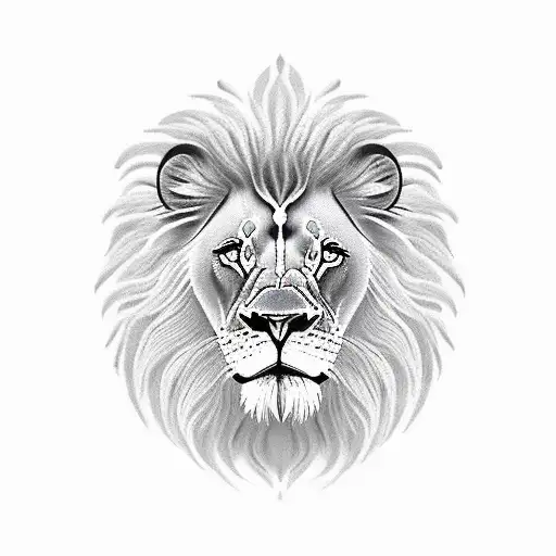 Lion Head To The Side That Roars