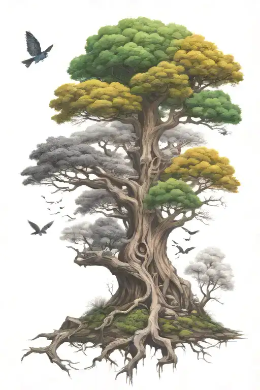 Ygdra Tree And 9 Realms