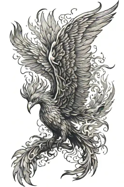 Pheonix Rising From Ashes Symbolizing Overcoming