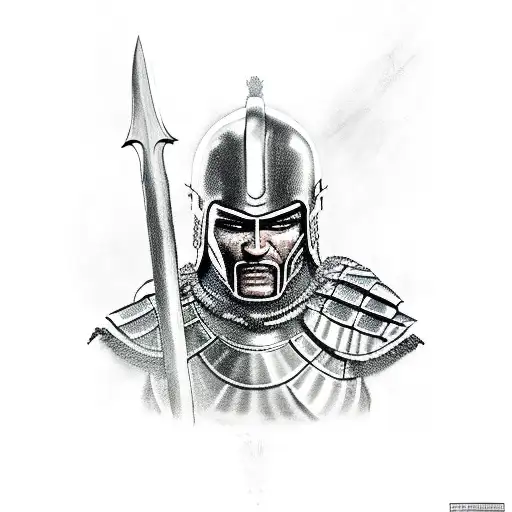 Spartan Warrior With Sheild