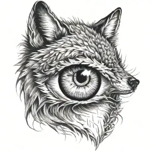 Wolf Eye Looking