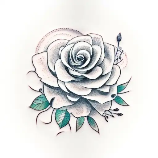 Flowers On Vine Over Keloid Scar Around Wrist