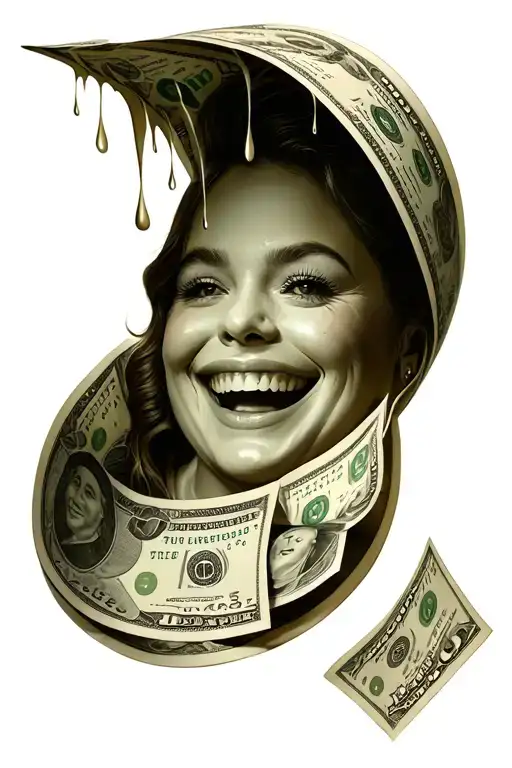 Money Raining With Smile Face
