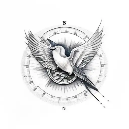 Bird Wing Condor Compass