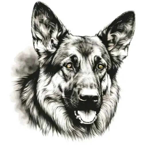 Intimidating German Shepherd