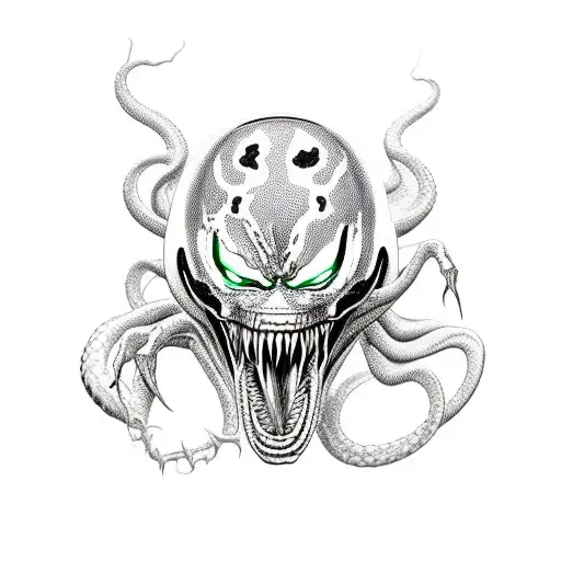 Venom With Green Outline