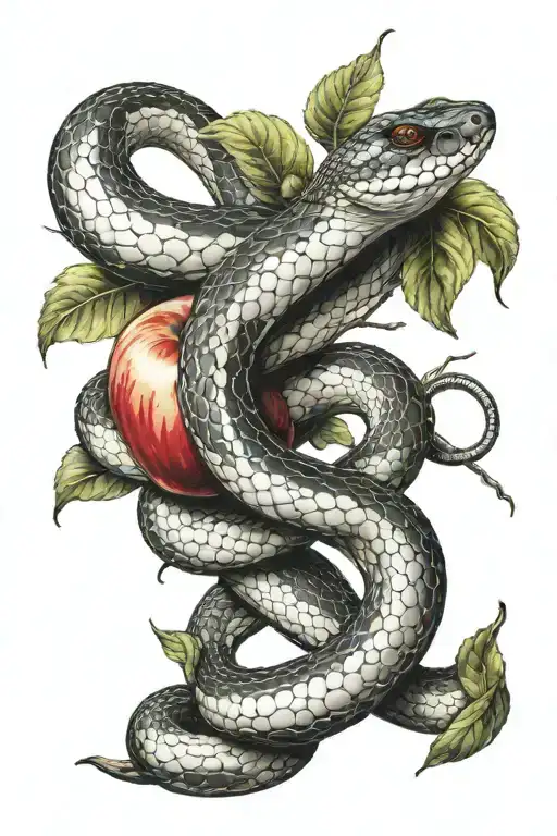 Snake And Apple