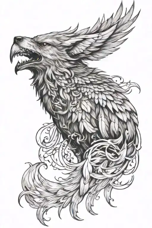 Phoenix Wolf Head