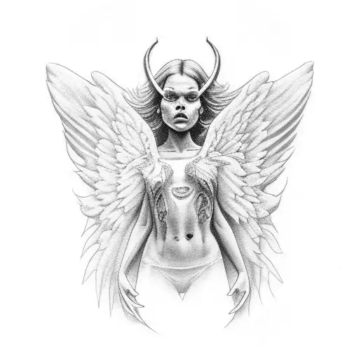 Angel Holding Back Demons