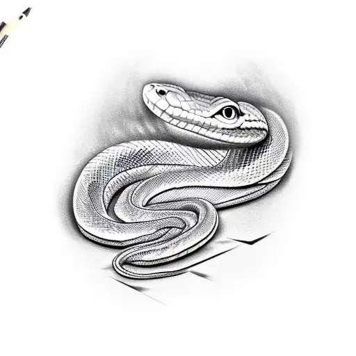 Snake With Palm Leaves