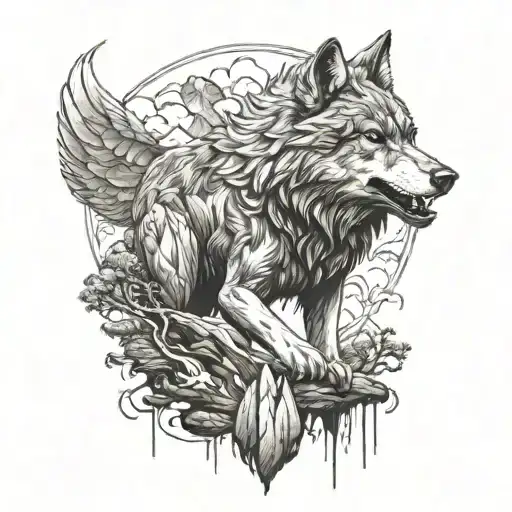 Wolf In The Mountains Rising Phoenix