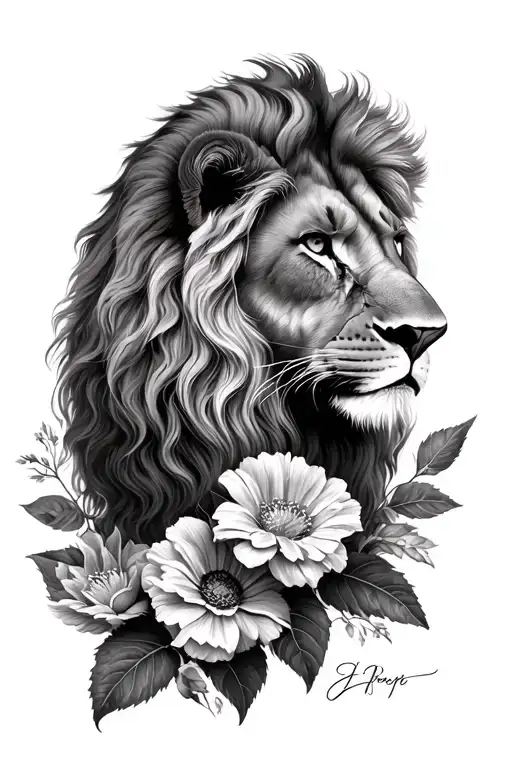 Leo And Flowers Growing