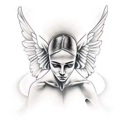 A Modern-looking Angel On Your Forearm