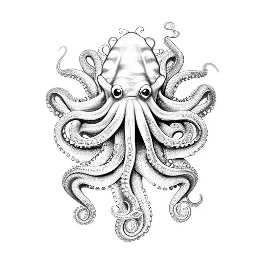 Octopus Dark Ocean Angler Fish