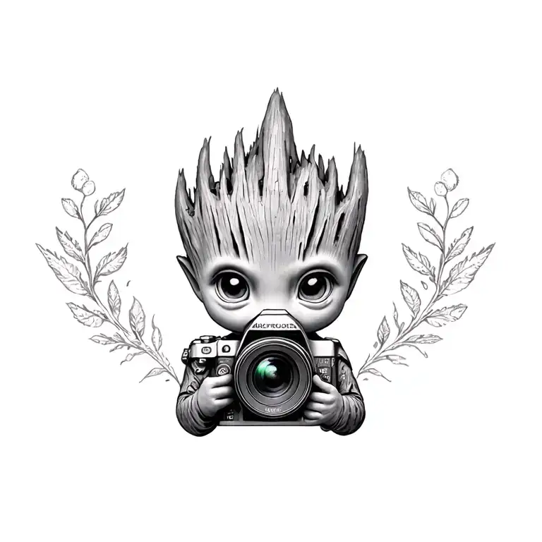Baby Groot And Camera