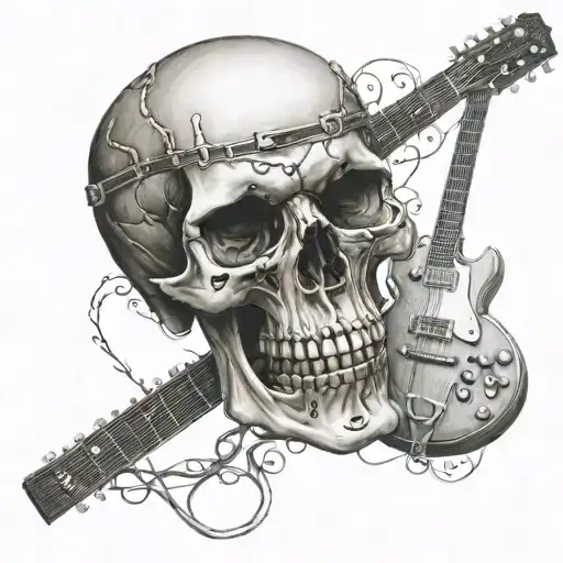 Skull And Guitar