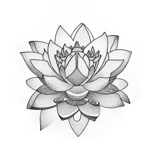 Lotus Flower Khoi Fish