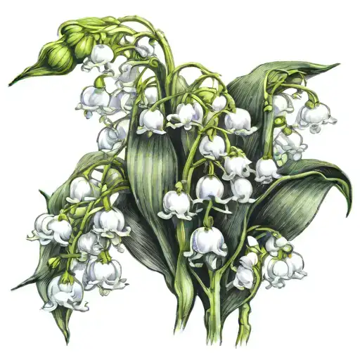 Lily Of The Valley Flower With Daisies