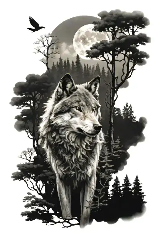 Wolf In The Forest